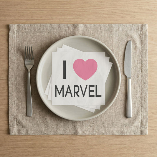 I Love Marvel Napkins - Fandom-Made