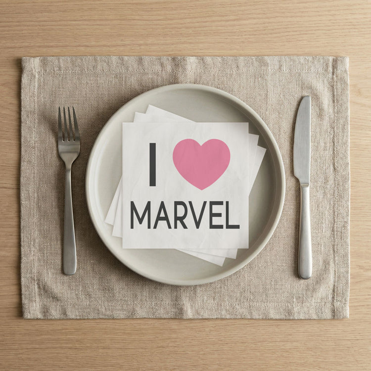 I Love Marvel Napkins - Fandom-Made