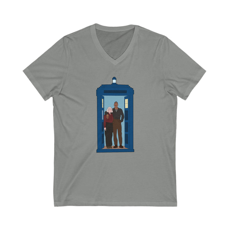 The Fifteenth Doctor and Ruby V-Neck Tee - Fandom-Made