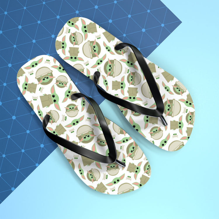 Grogu All-Over Print Flip Flops - Fandom-Made