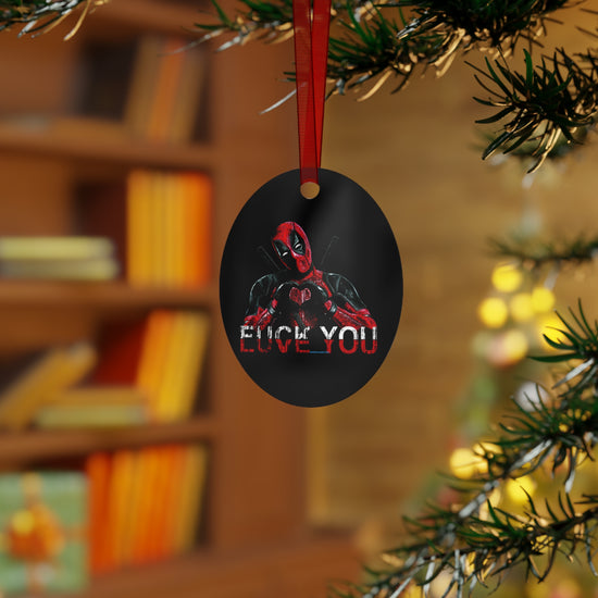 Deadpool Fuck Love Ornament - Fandom-Made