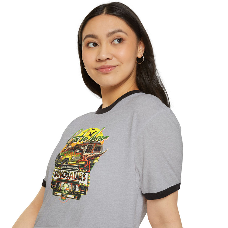 We're Running From Dinosaurs T-Shirt - Fandom-Made