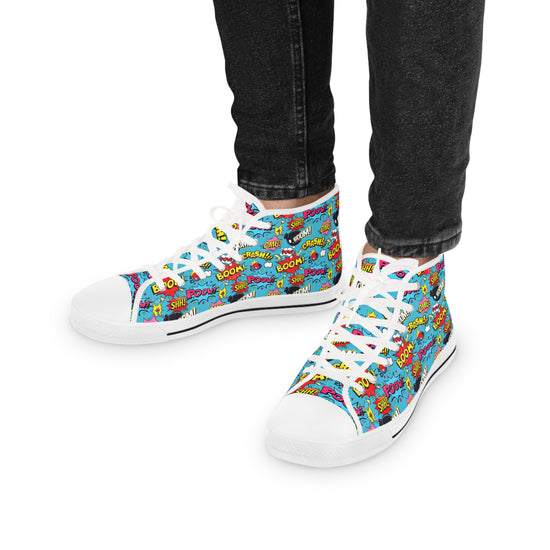 Comic Sounds Men’s High-Top Sneakers - Fandom-Made