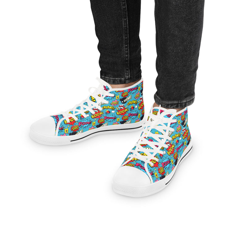 Comic Sounds Men’s High-Top Sneakers - Fandom-Made