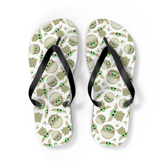 Grogu All-Over Print Flip Flops - Fandom-Made