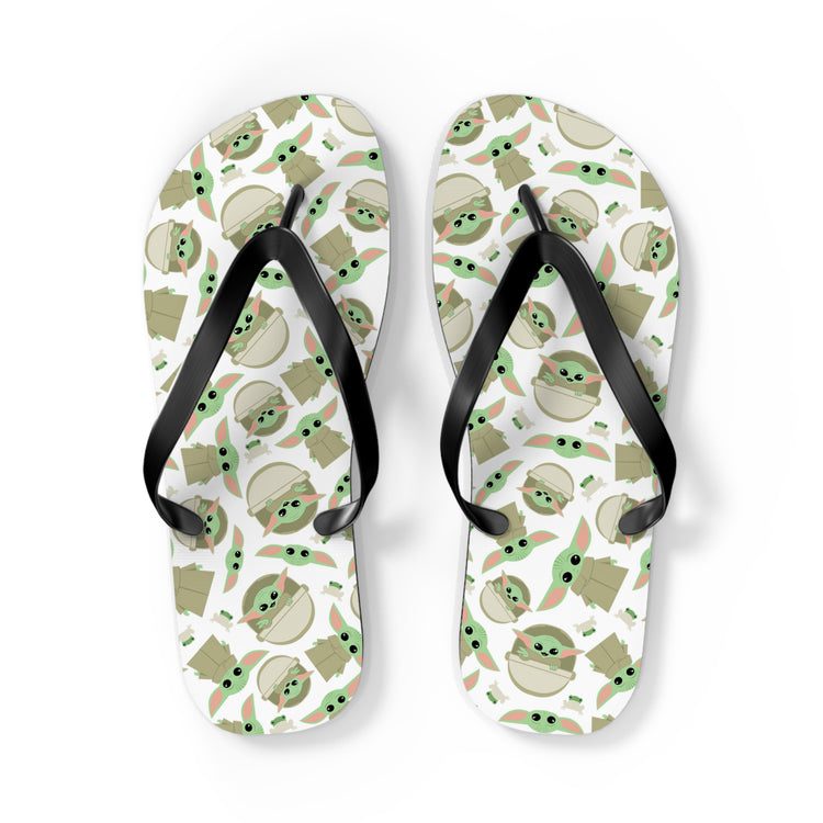 Grogu All-Over Print Flip Flops - Fandom-Made