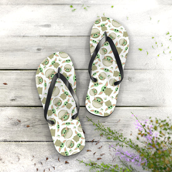 Grogu All-Over Print Flip Flops - Fandom-Made