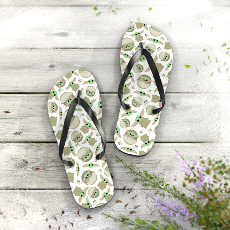 Grogu All-Over Print Flip Flops - Fandom-Made