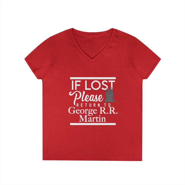 If Lost Return To... George R.R. Martin V-Neck Tee