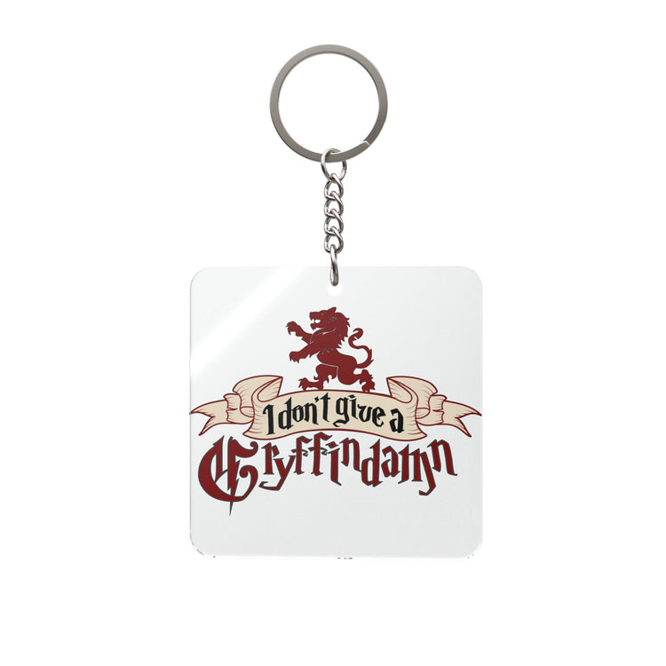 I Don't Give a Gryffindamn Square Keychain