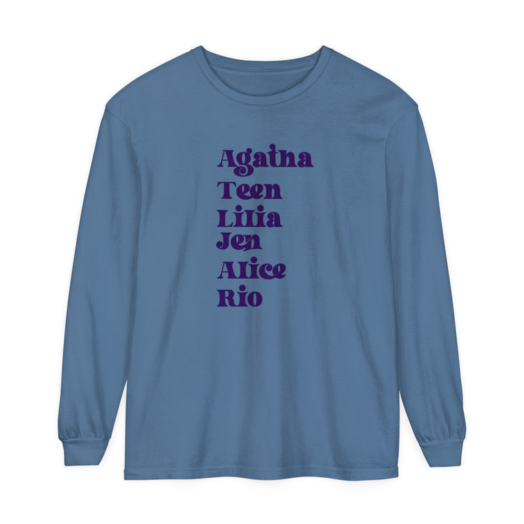 Agatha Names Long Sleeve T-Shirt - Fandom-Made