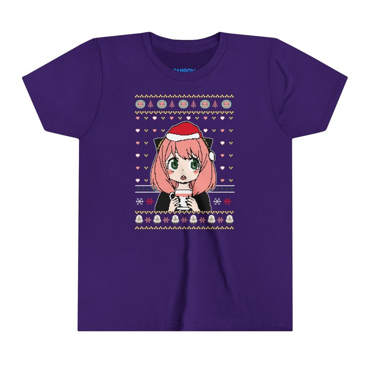 Anya Forger Ugly Christmas Sweater Youth Tee - Fandom-Made