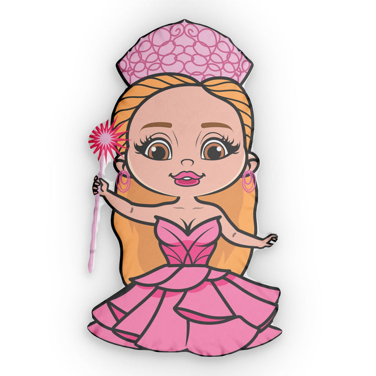 Pink Princess-Shaped Pillow