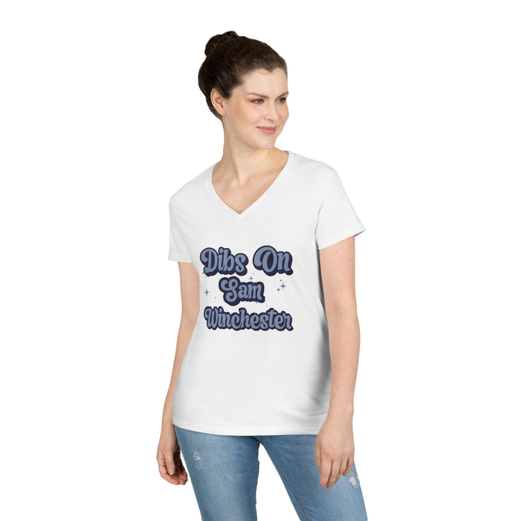 Dibs On Sam Winchester Ladies' V-Neck Tee - Fandom-Made