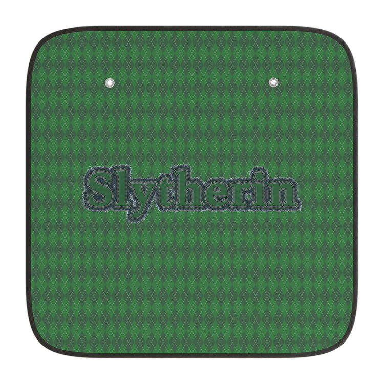 Slytherin Embroidery Design Car Sun Shades - Fandom-Made
