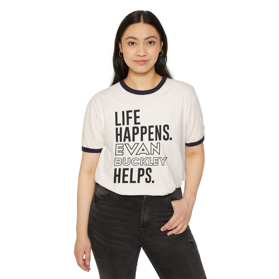 Life Happens Evan Buckley Helps T-Shirt - Fandom-Made