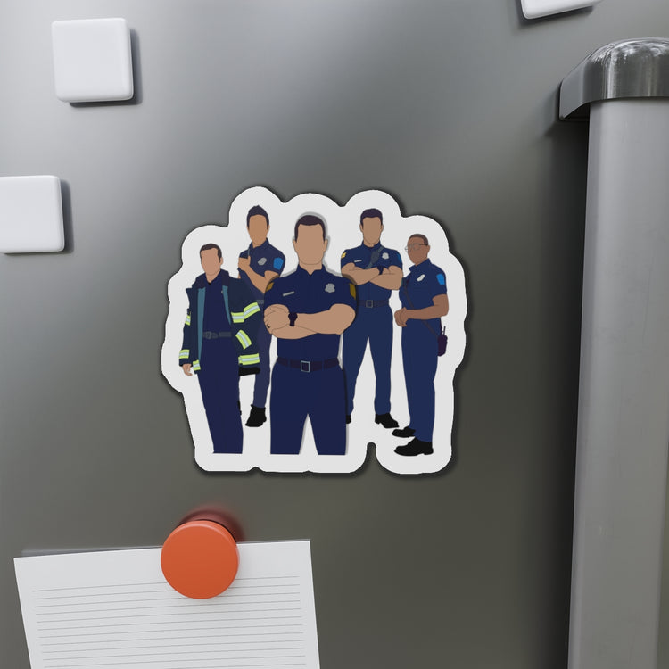 9-1-1 Group Die-Cut Magnet - Fandom-Made