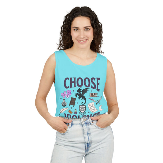 Choose Violence Unisex Garment-Dyed Tank Top - Fandom-Made