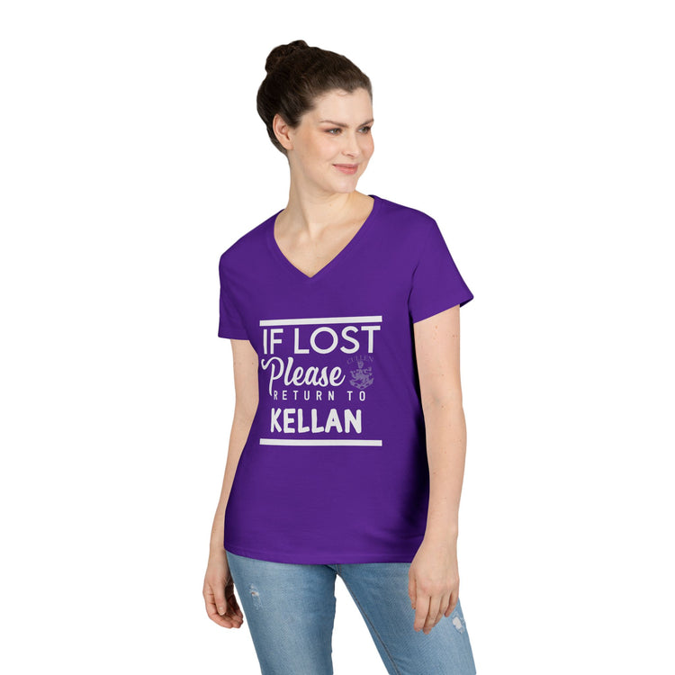If Lost Return To Kellan V-Neck Tee - Fandom-Made