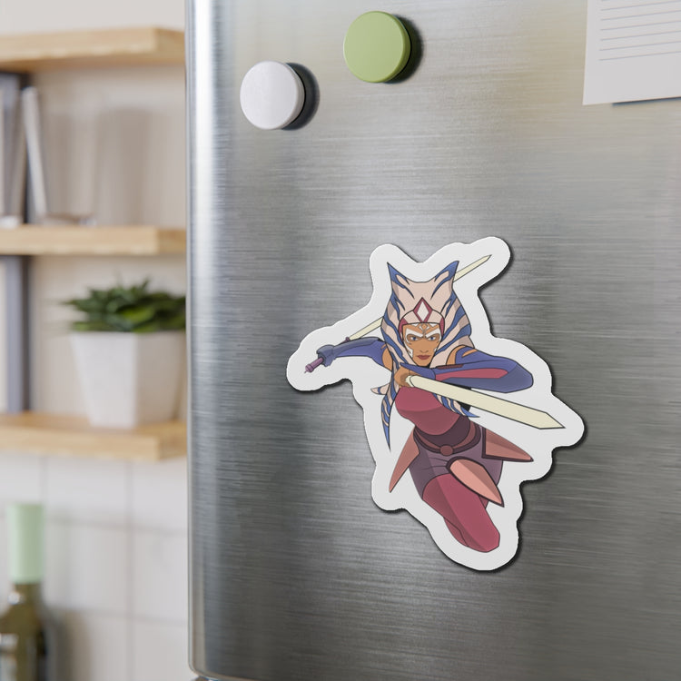 Ahsoka Leaping Die-Cut Magnet - Fandom-Made