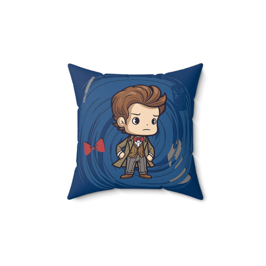 Timey Wimey Eleventh Doctor Square Pillow - Fandom-Made