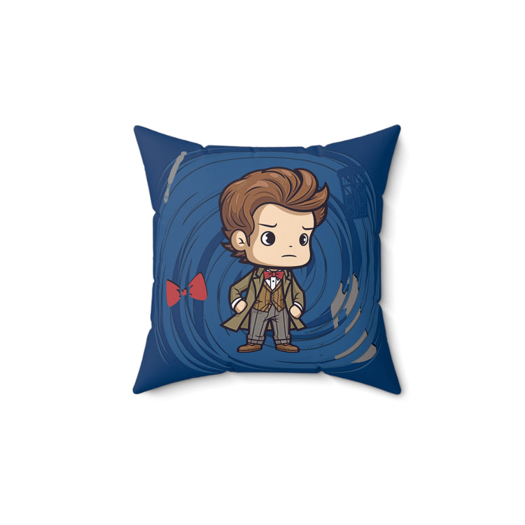Timey Wimey Eleventh Doctor Square Pillow - Fandom-Made