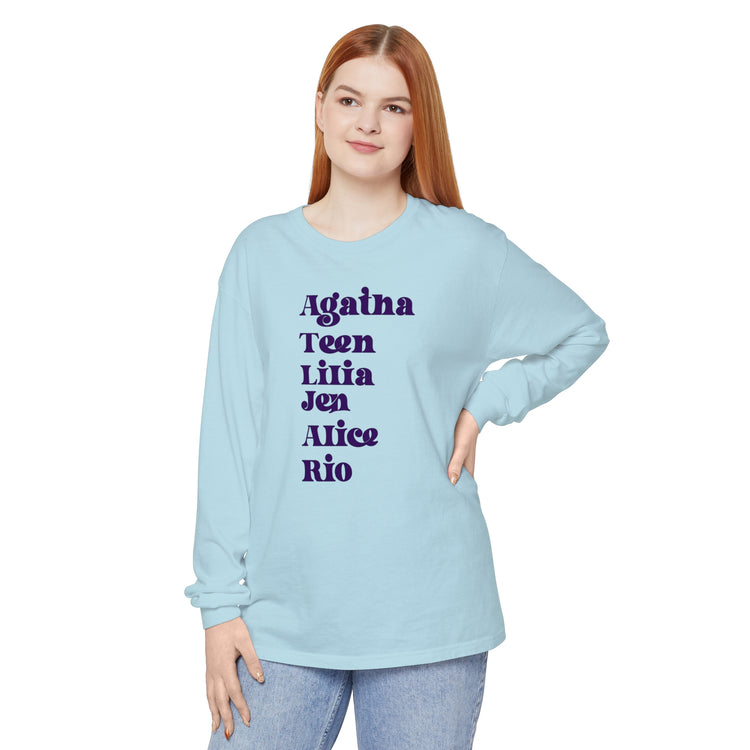 Agatha Names Long Sleeve T-Shirt - Fandom-Made