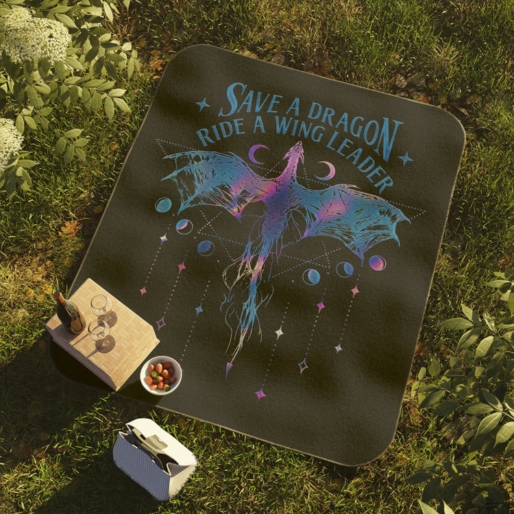 Save a Dragon Picnic Blanket - Fandom-Made