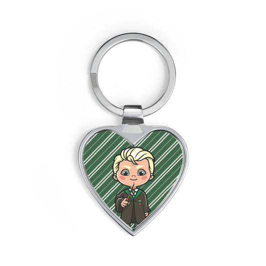 Draco Malfoy Heart Keychain - Fandom-Made