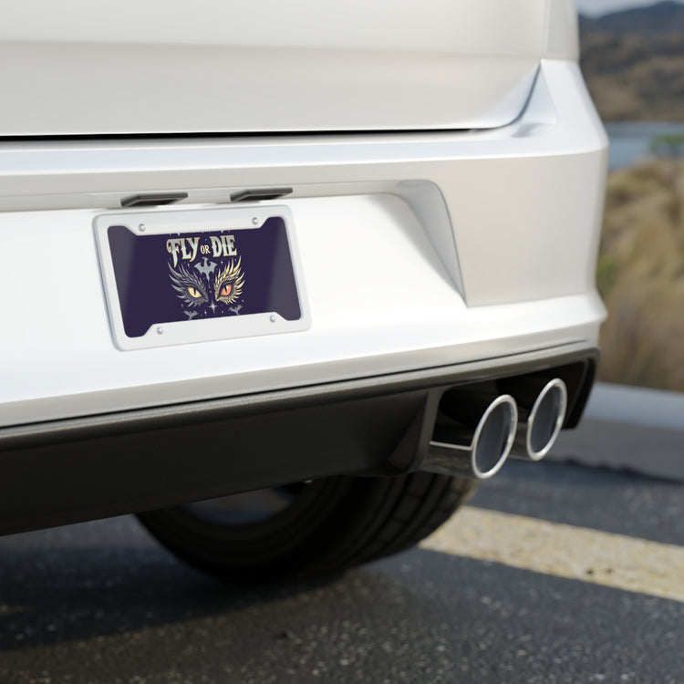 Fly Or Die Vanity Plate - Fandom-Made