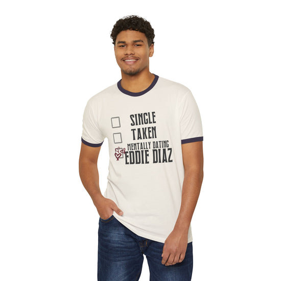 Mentally Dating Eddie Diaz Ringer T-Shirt - Fandom-Made