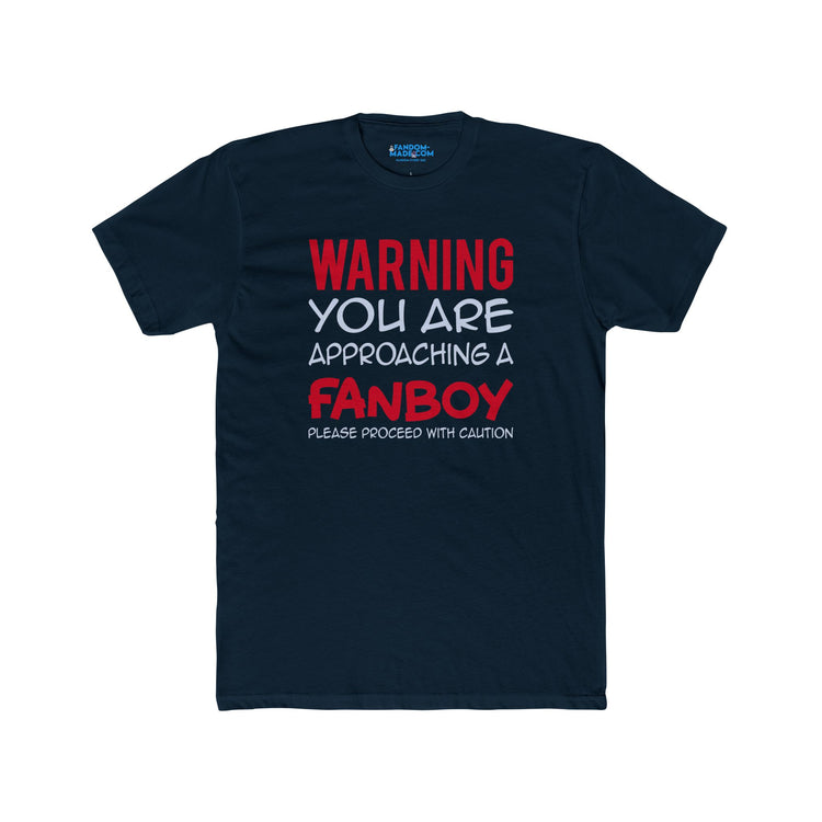 Warning Fanboy Men’s Fitted T-Shirt - Fandom-Made