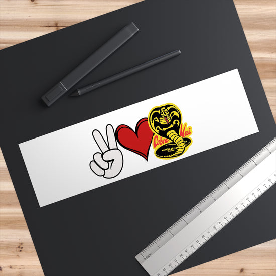 Peace Love Cobra Kai Bumper Stickers - Fandom-Made