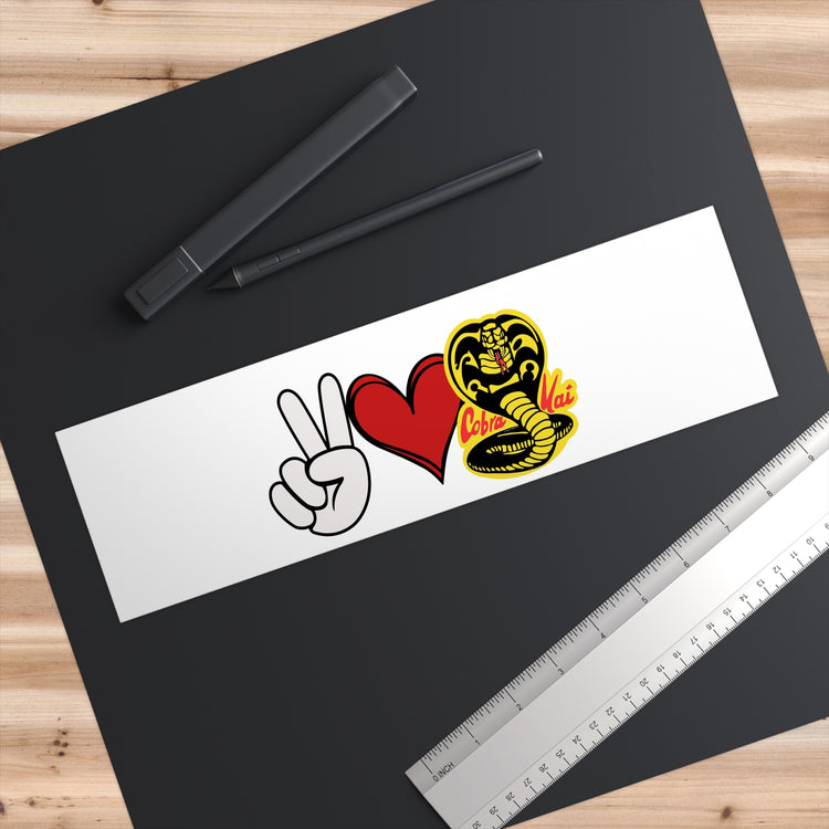 Peace Love Cobra Kai Bumper Stickers - Fandom-Made