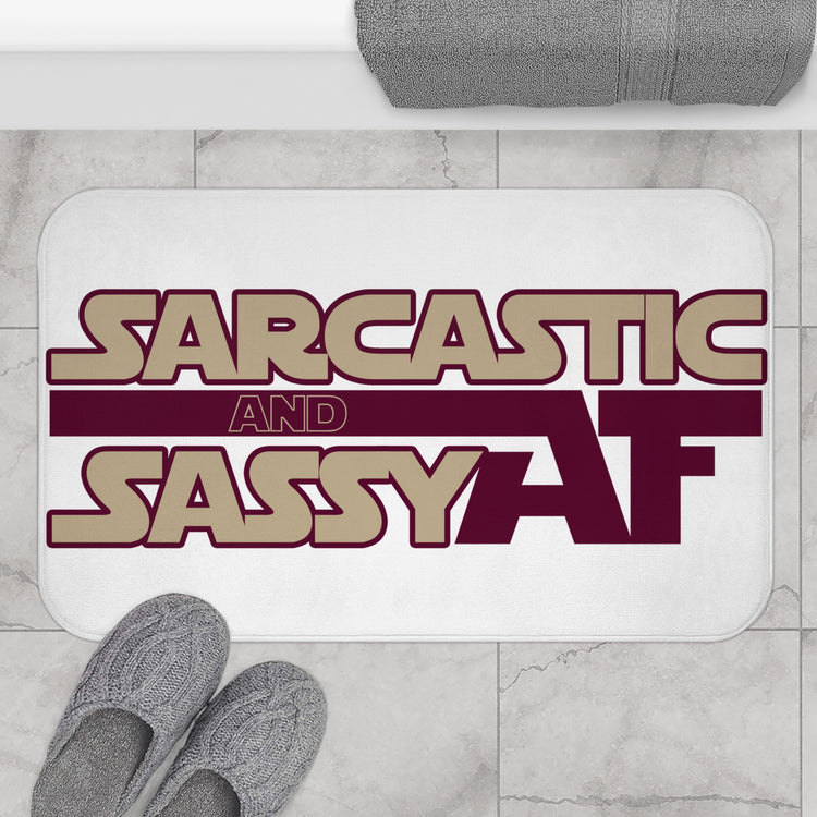 Sarcastic Sassy AF Bath Mat - Fandom-Made