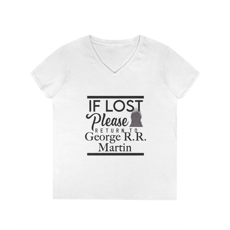 If Lost Return To... George R.R. Martin V-Neck Tee