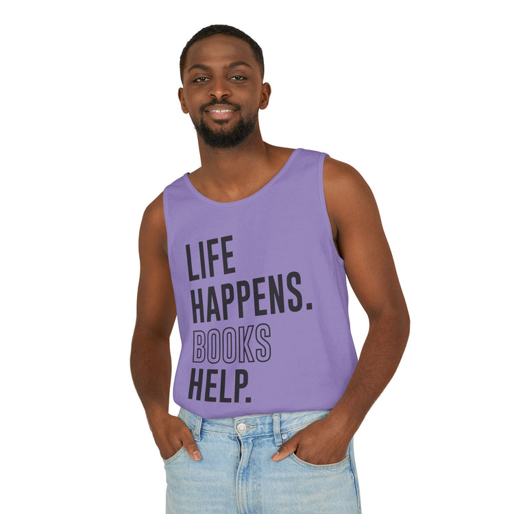 Life Happens Books Help Tank Top - Fandom-Made