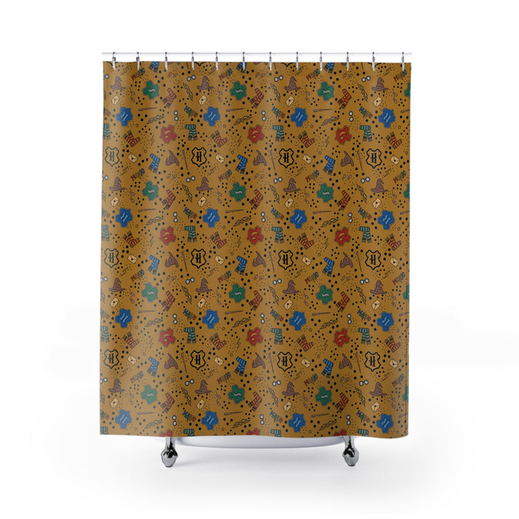 Hogwarts Hufflepuff House Shower Curtain - Fandom-Made
