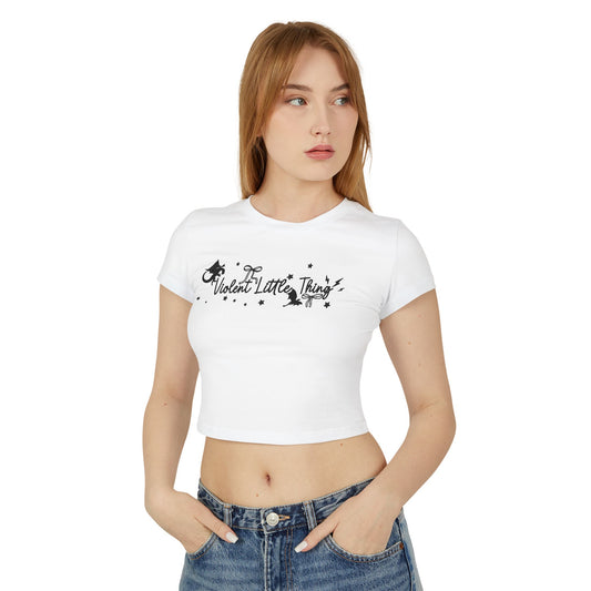 Violent Little Thing Coquette Baby Tee - Fandom-Made