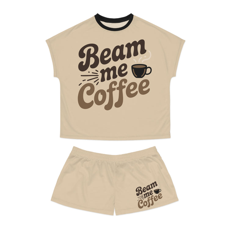 Beam Me Coffee Women's Short Pajama Set