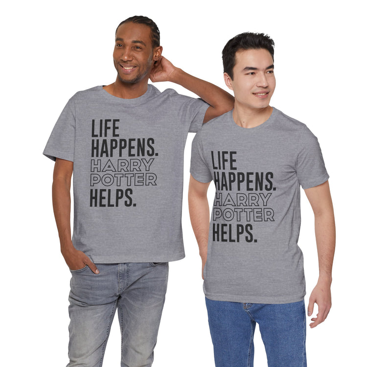 Life Happens Harry Potter Helps T-Shirt - Fandom-Made