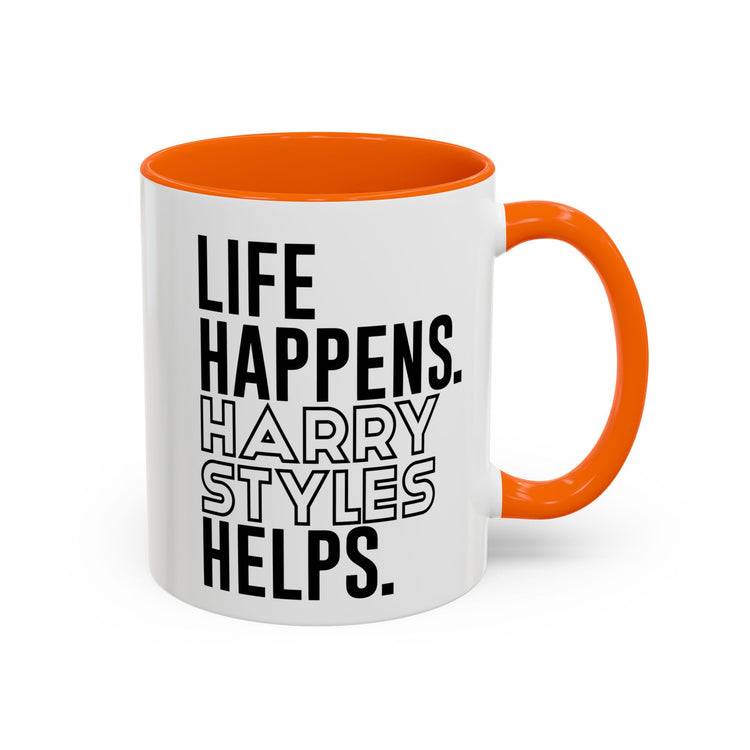 Life Happens Harry Styles Helps Mug - Fandom-Made