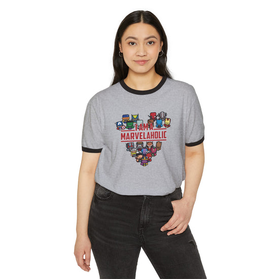 Marvelaholic Ringer T-Shirt - Fandom-Made