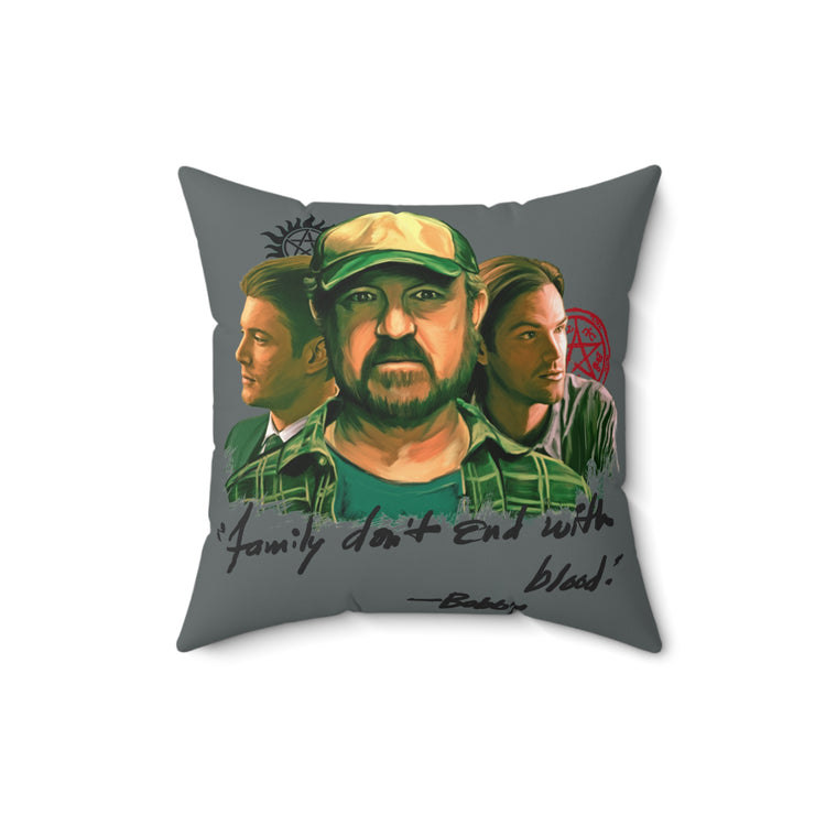 Family Don't End With Blood Square Pillow - Fandom-Made