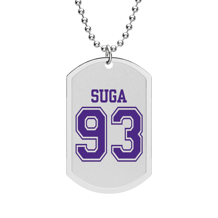 Suga 93 Dog Tag with Chain