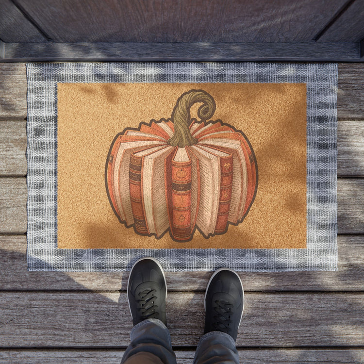 Bookish Pumpkin Doormat
