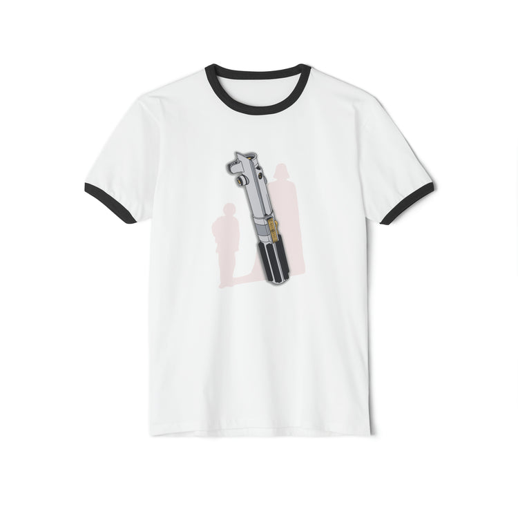 Anakin Lightsaber Unisex Cotton Ringer T-Shirt - Fandom-Made