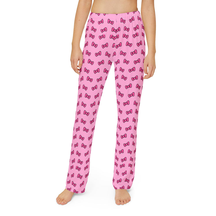 Kitty Bows Kids Pajama Pants - Fandom-Made