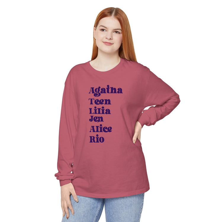 Agatha Names Long Sleeve T-Shirt - Fandom-Made
