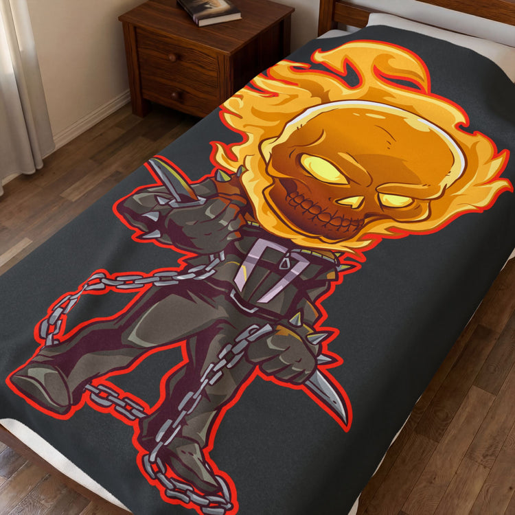 Ghost Rider Velveteen Plush Blanket
